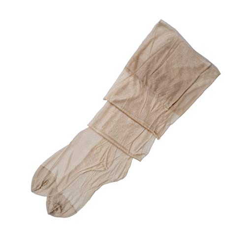 Damen-Strumpfhose, mehrfarbig, Vintage-Stil, 10D, Oberschenkelhoch, durchsichtig, nicht dehnbar, RHT-Seide, 928M - Beige - X-Large von TVRtyle