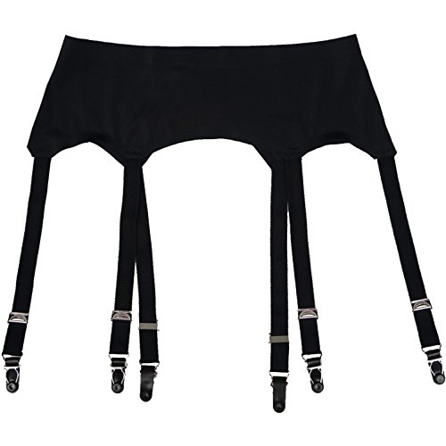 TVRtyle S504B Damen Strapsgürtel mit Metall-Clips, 6 breite Träger, Schwarz Gr. L, Schwarz von TVRtyle