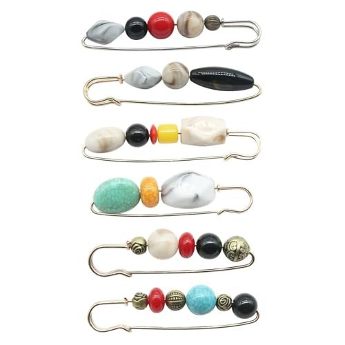 TVSVKWE 6 Stück Retro Brosche, Kleid Brosche, Kleidung dekorative Brosche, Cardigan Fixing Button, Ele und vielseitige Brosche., Einheitsgröße von TVSVKWE