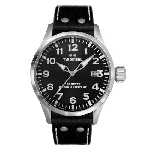 TW Steel Herren Analog Quarz Uhr mit Leder Armband CS102 von TW Steel