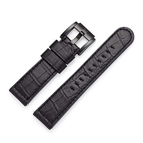 TW Steel Marc Coblen Armband Uhrenband Uhrenarmband Leder 22 MM Kroko Schwarz LB_BK_K_B von TW Steel