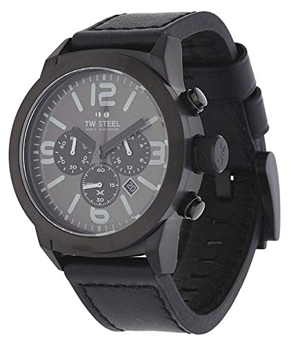 TW Steel Herren Chronograph Quarz Uhr mit Leder Armband TWMC18 von TW Steel