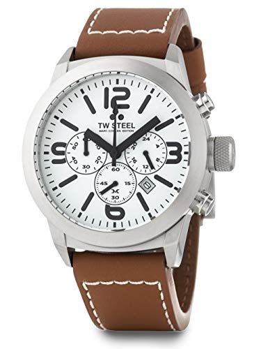 TW Steel Marc Coblen Edition Chrono mit Lederband 42 MM White/Brown TWMC10 von TW Steel