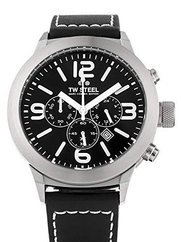 TW Steel Herren Analog Quarz Uhr mit Leder Armband TWMC33 von TW Steel