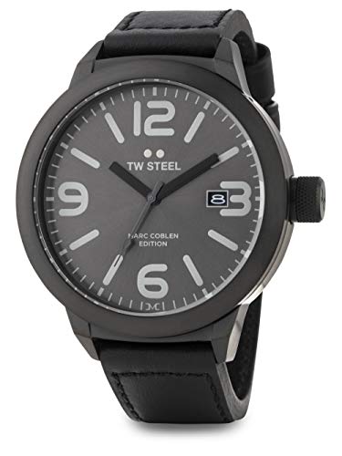 TW Steel Marc Coblen Edition mit Lederband 50 MM Grey Sunray/Black TWMC53 von TW Steel