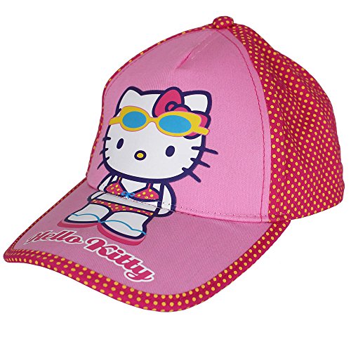 Cap für Kinder mit Motiv- und Größenauswahl - Kinder Cappie - Kinder Baseball Cap - Mädchen Jungen Hut - Baseball Kappe - verstellbare Baseballmütze (52, Hello Kitty) von TW24