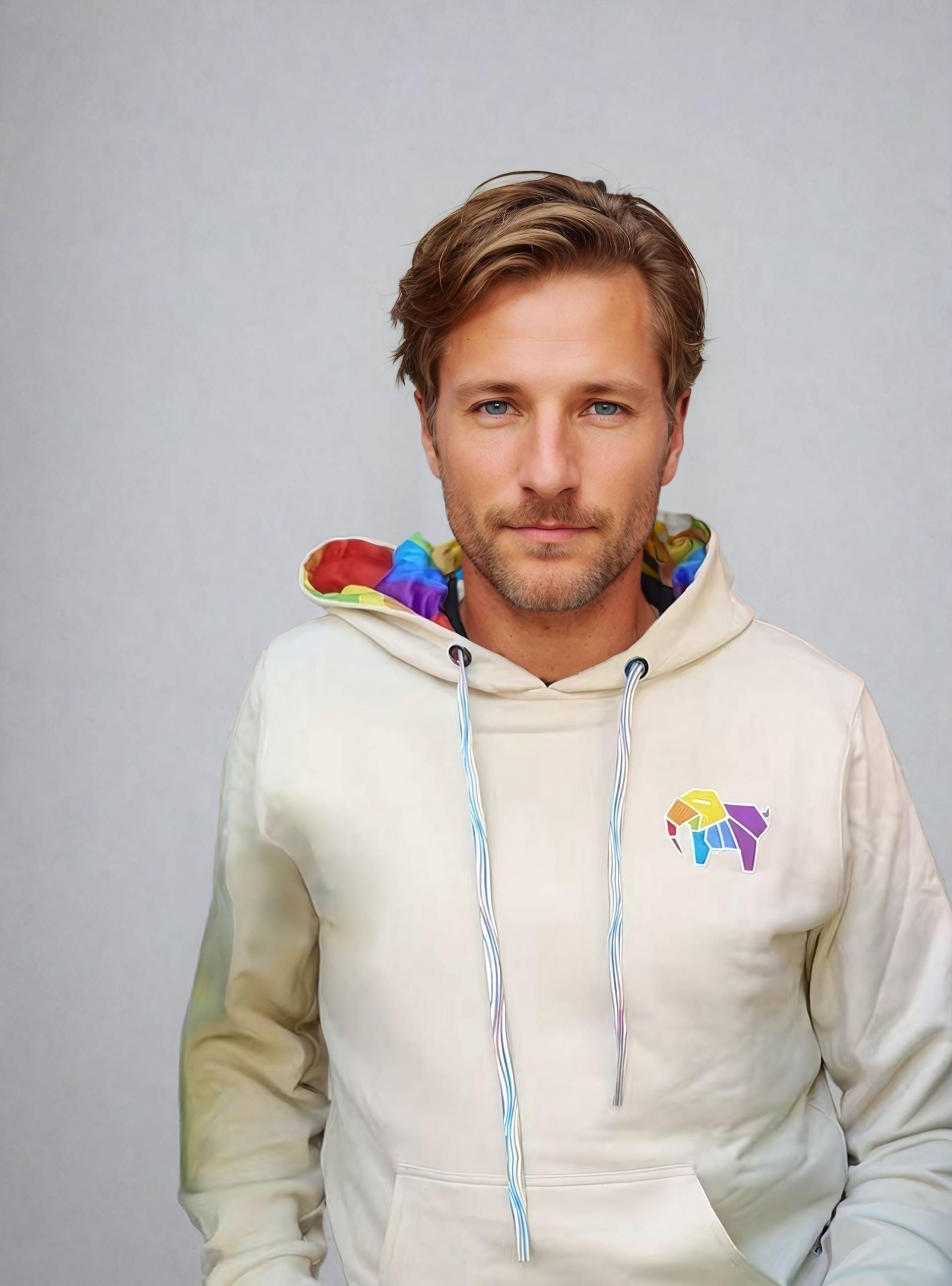 Regenbogen Thermo Elephan-Care Hoodie Safari von TWASfashion