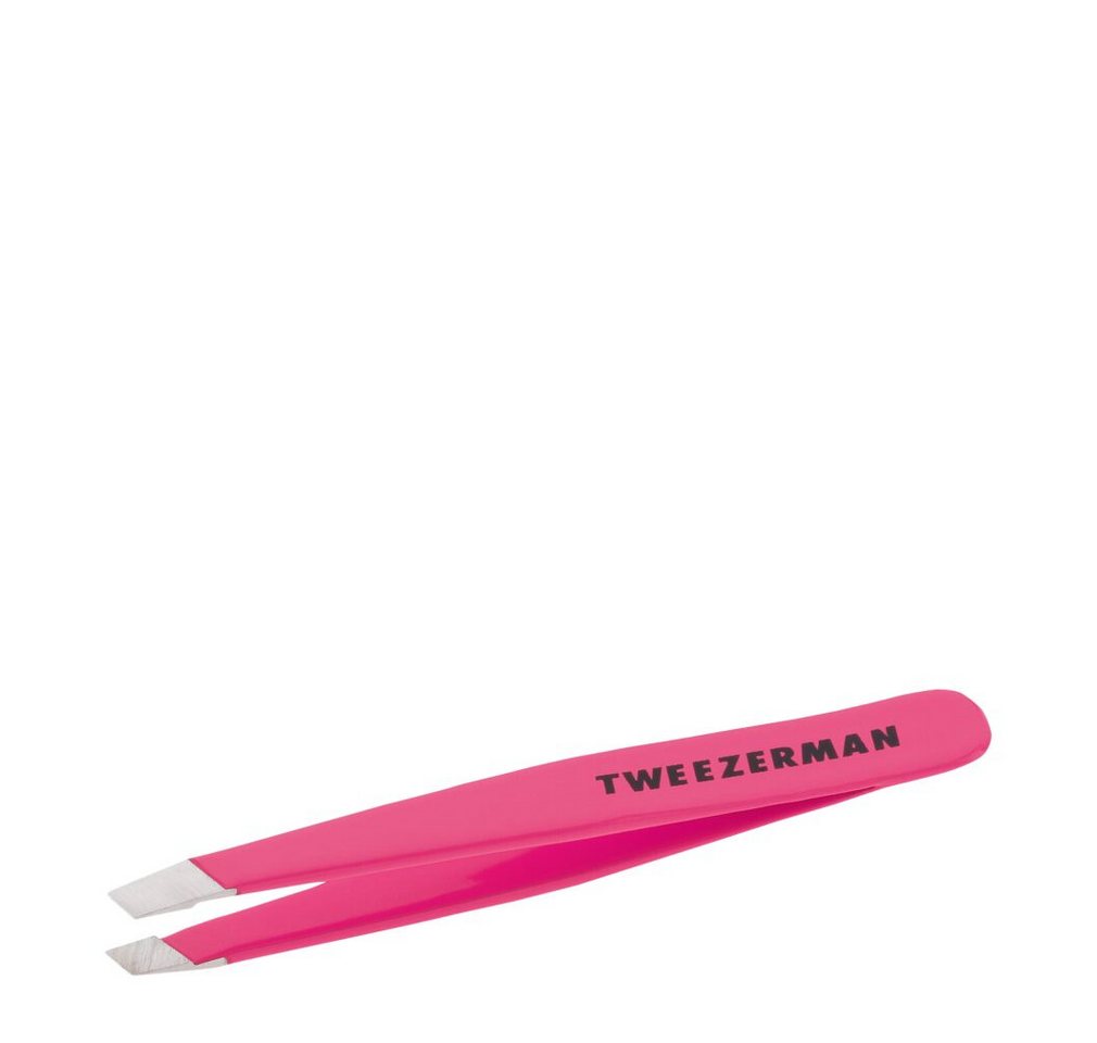 TWEEZERMAN Pinzette Pinzette Schräg Mini Neon Pink, 1 St von TWEEZERMAN