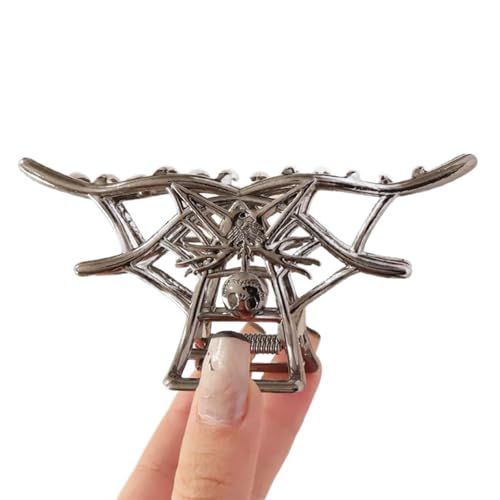 Haarklammer mit Skelett-Thema, cooles Spinnennetz, Haarspangen, starker Halt, Haarnadel für Mädchen von TWEW