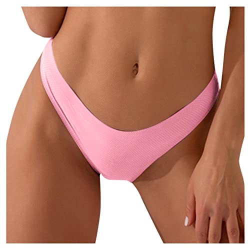 TWIFER Damen Bikini Bottom Slip Thong Badeanzug Bade Bademod Hellrosae Tanga Brazilian von TWIFER