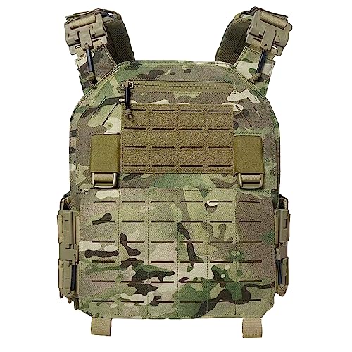 TWINFALCONS Taktische Airsoft Plattenträger, Upgrade Militär JPC Lasercut Plate Carrier Airsoft Taktische Schutzweste aus 1000D Nylon QRS MOLLE Kompatibler Plattenträger Robuste Weste für Männer von TWINFALCONS