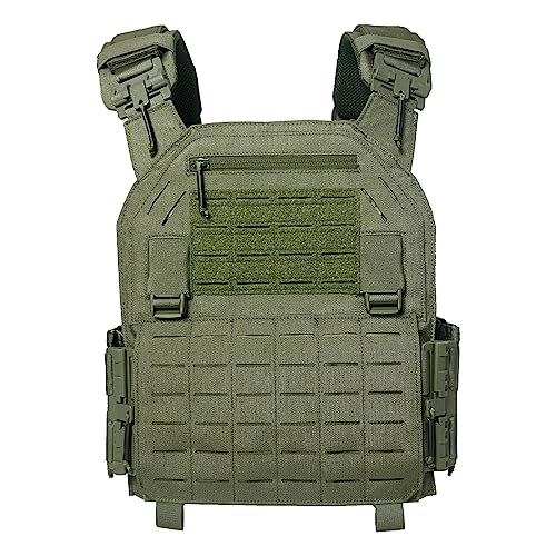 TWINFALCONS Taktische Airsoft Plattenträger, Upgrade Militär JPC Lasercut Plate Carrier Airsoft Taktische Schutzweste aus 1000D Nylon QRS MOLLE Kompatibler Plattenträger Robuste Weste für Männer von TWINFALCONS