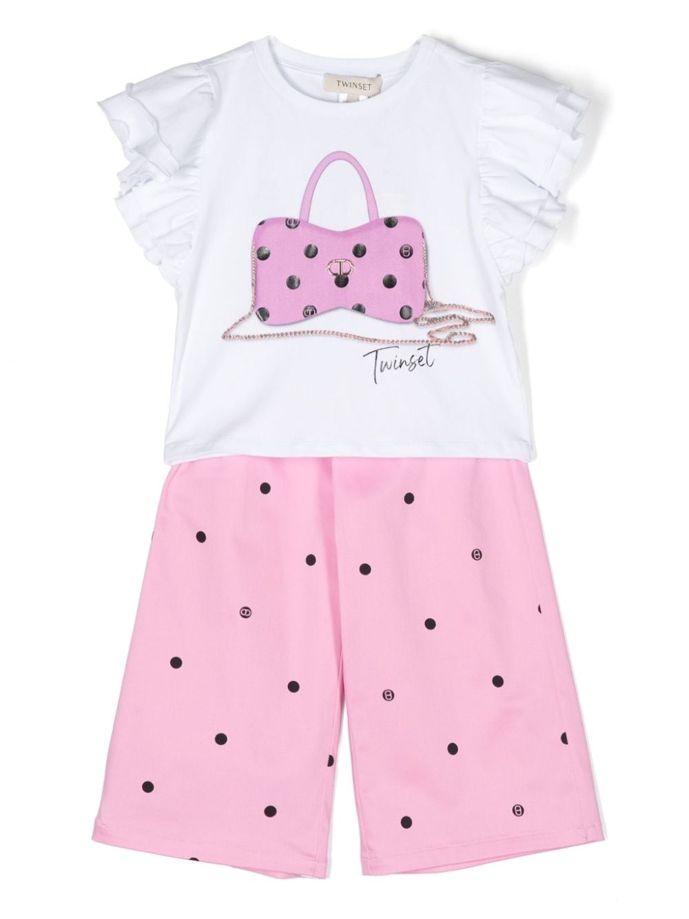 TWINSET Kids Hosen-Set mit Polka Dots - Rosa von TWINSET Kids