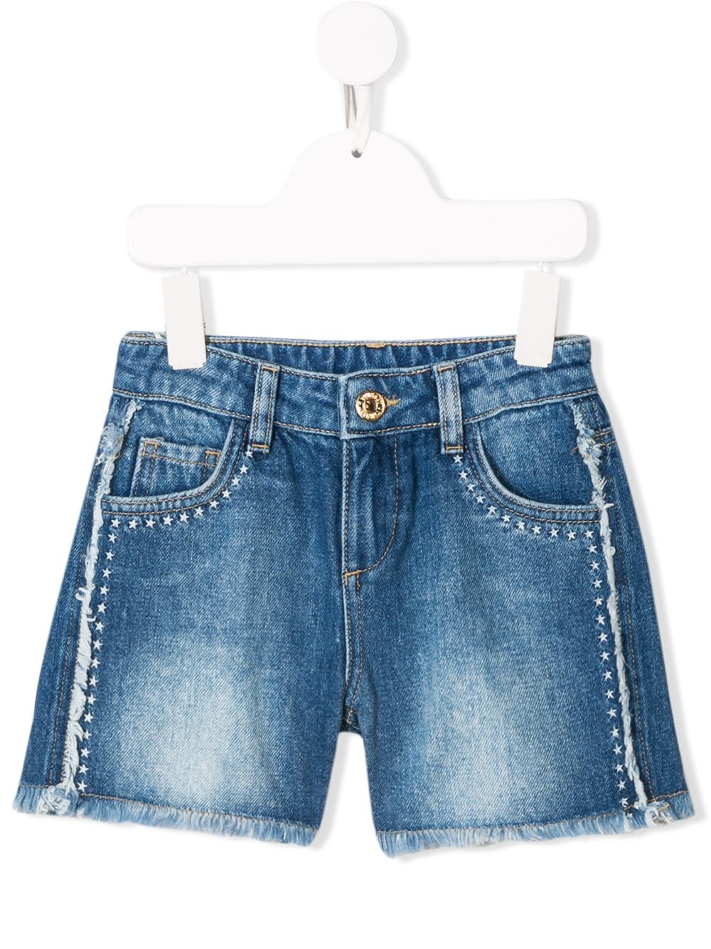 TWINSET Kids Jeans-Shorts mit Sternen - Blau von TWINSET Kids