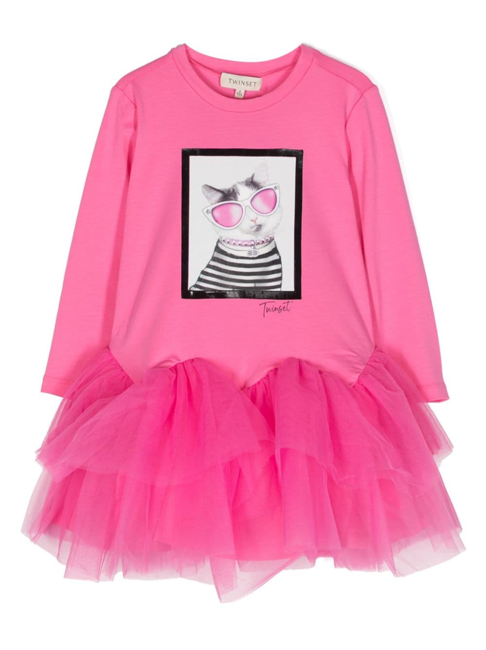 TWINSET Kids Minikleid mit Tüllrüschen - Rosa von TWINSET Kids