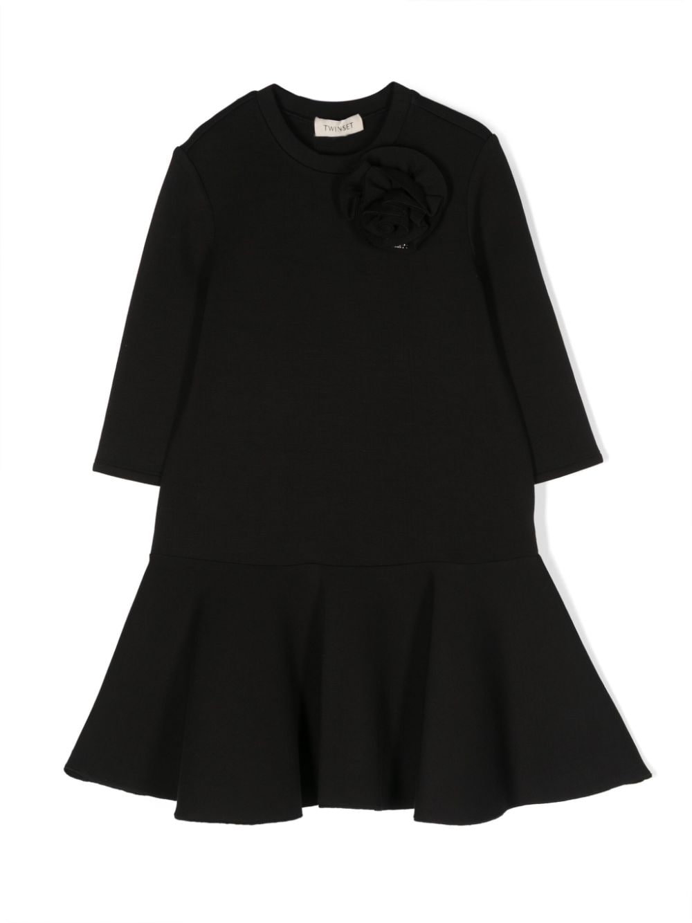 TWINSET Kids Ausgestelltes Kleid mit Blumendetail - Schwarz von TWINSET Kids