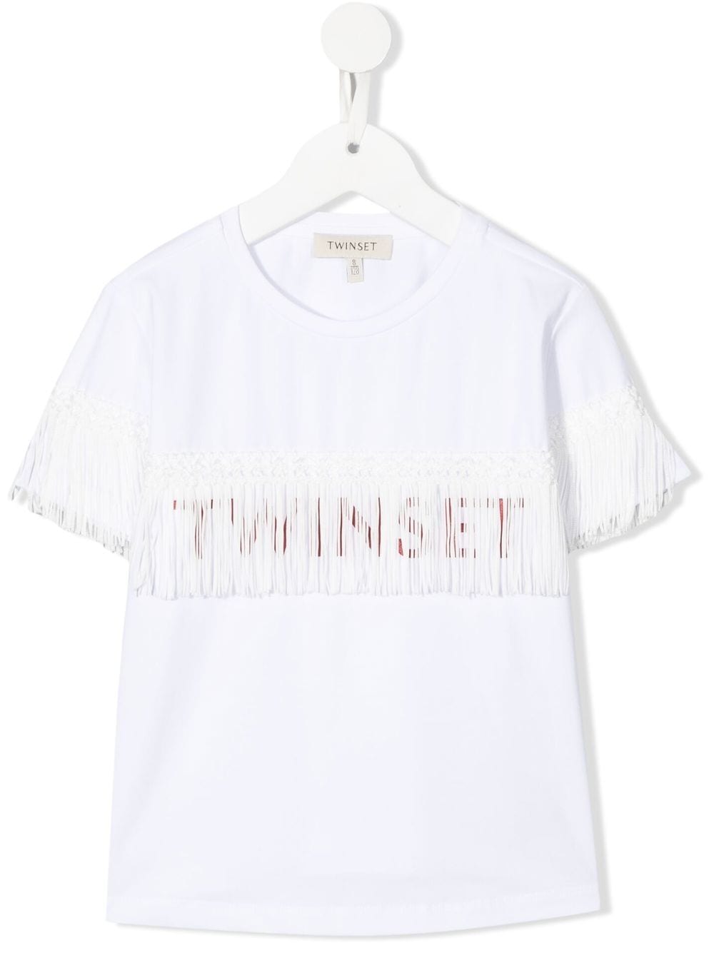 TWINSET Kids T-Shirt mit Fransen - Weiß von TWINSET Kids