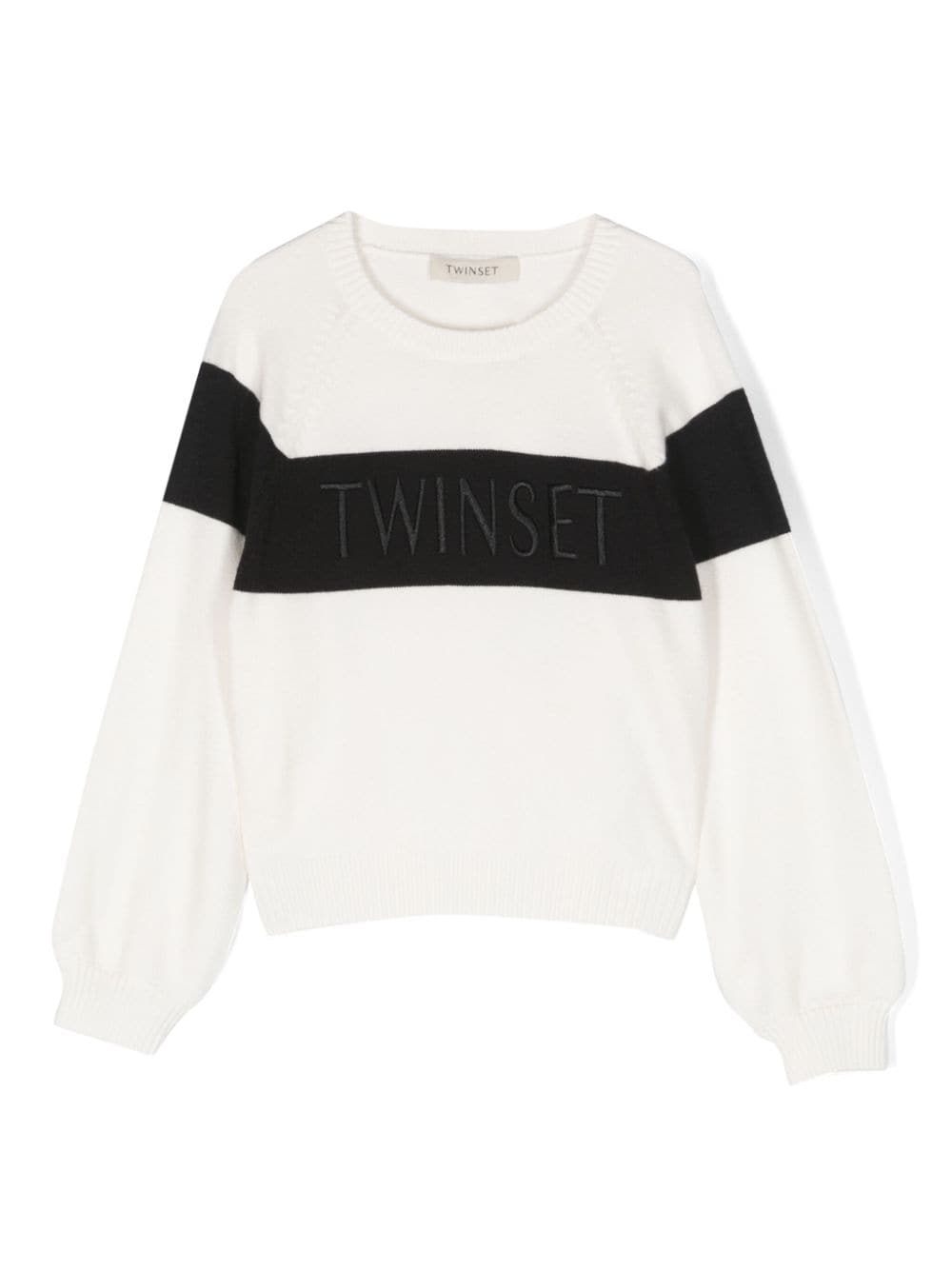 TWINSET Kids Pullover mit Logo-Print - Weiß von TWINSET Kids