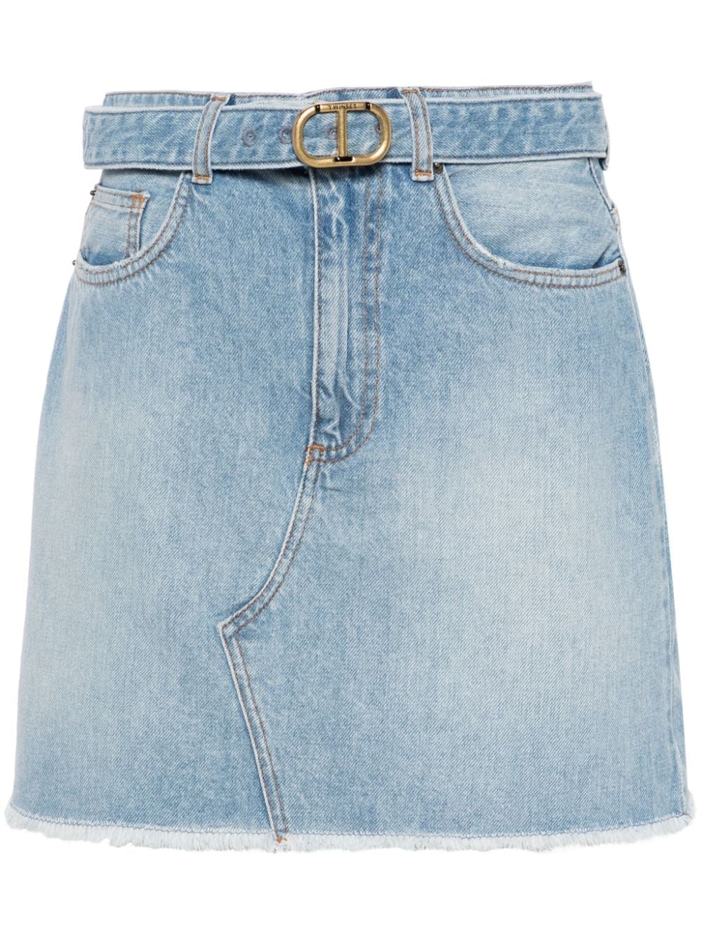 TWINSET Ausgefranster Jeans-Minirock - Blau von TWINSET