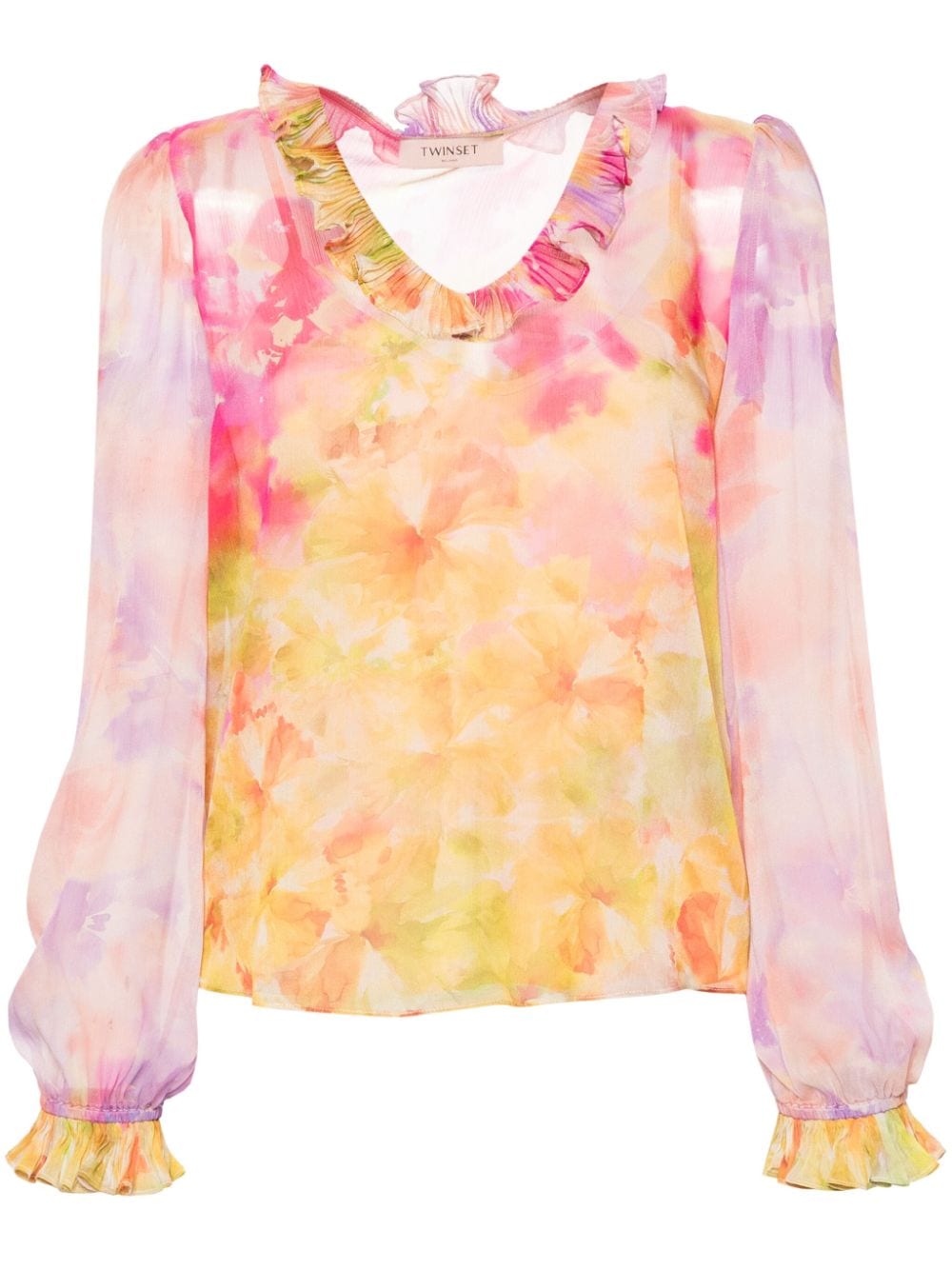 TWINSET Bluse mit Blumen-Print - Rosa von TWINSET