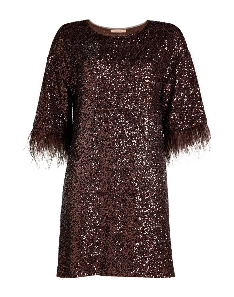 TWINSET Mini-kleid Damen Schokobraun TWINSET Mini-kleid Damen Schokobraun von TWINSET