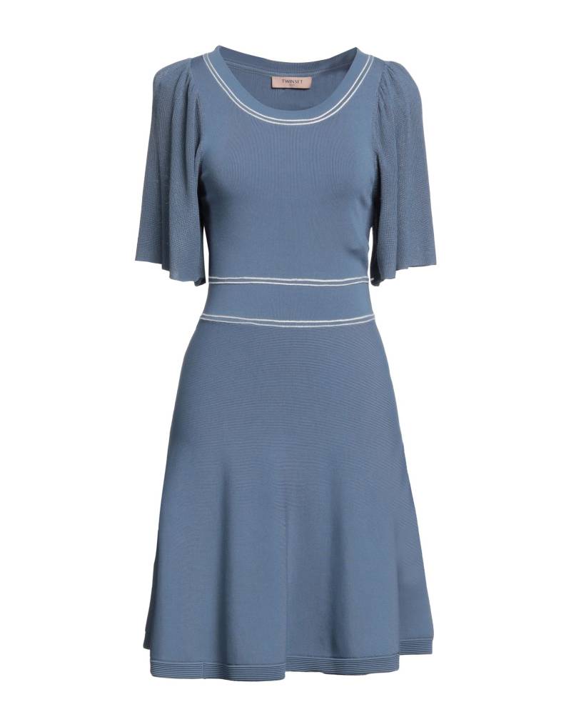 TWINSET Mini-kleid Damen Taubenblau TWINSET Mini-kleid Damen Taubenblau von TWINSET