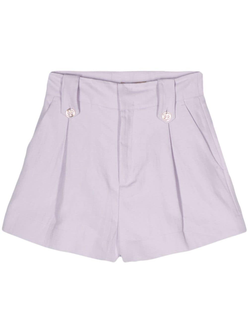 TWINSET Shorts mit Logo-Schild - Violett von TWINSET