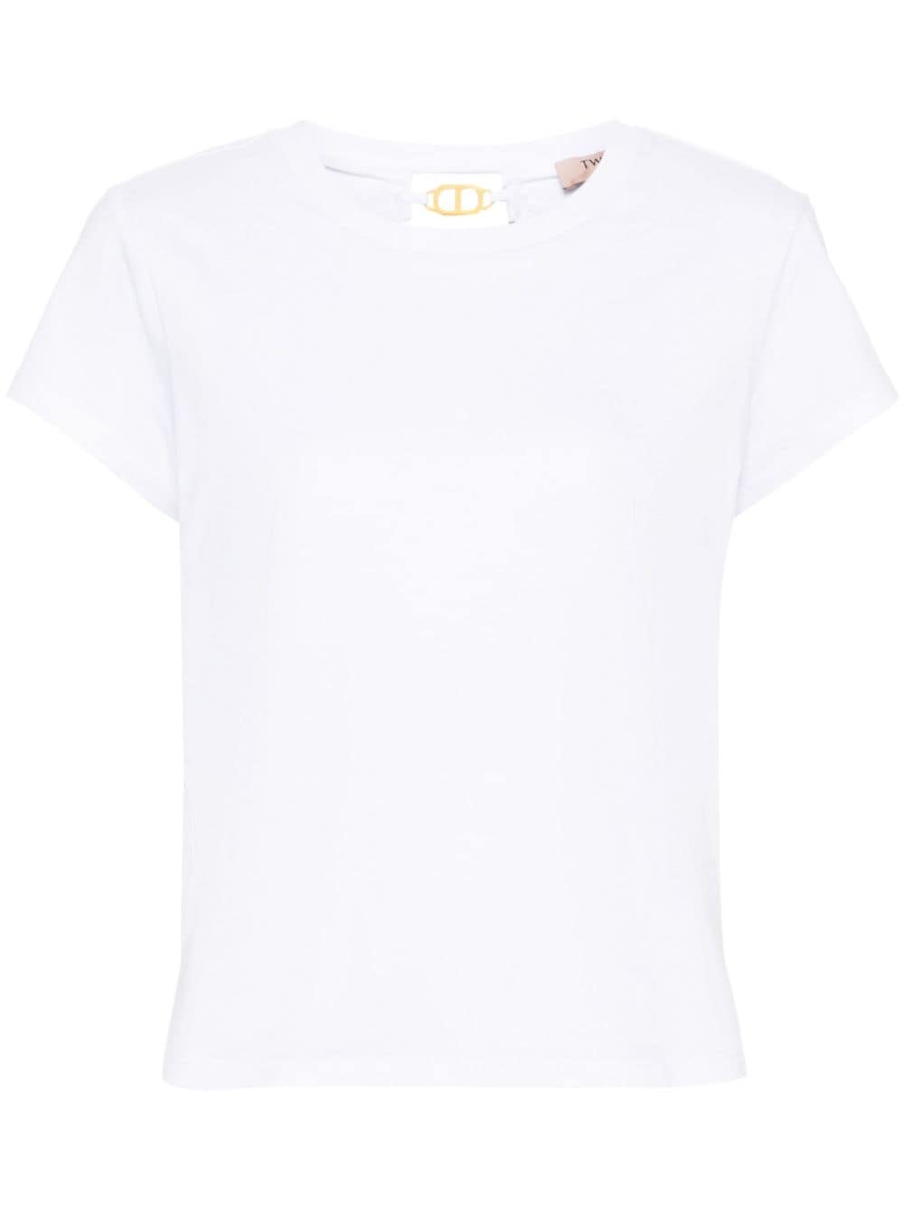 TWINSET T-Shirt mit Logo-Schild - Weiß von TWINSET