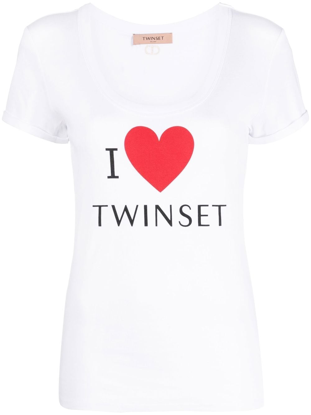 TWINSET T-Shirt mit Logo - Weiß von TWINSET