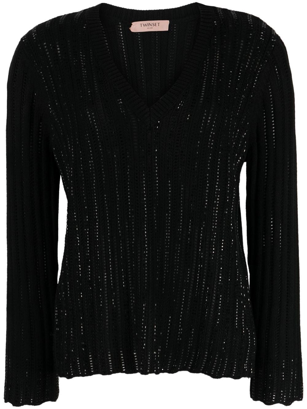 TWINSET Pullover mit V-Ausschnitt - Schwarz von TWINSET