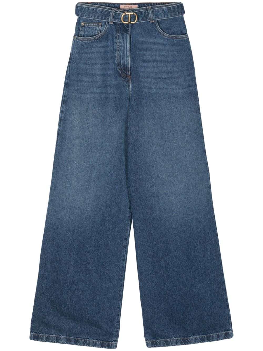 TWINSET Weite Jeans mit Gürtel - Blau von TWINSET