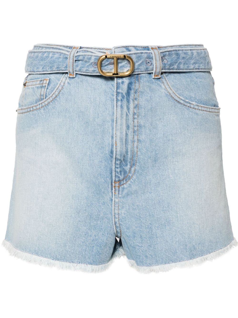 TWINSET Jeans-Shorts mit Gürtel - Blau von TWINSET