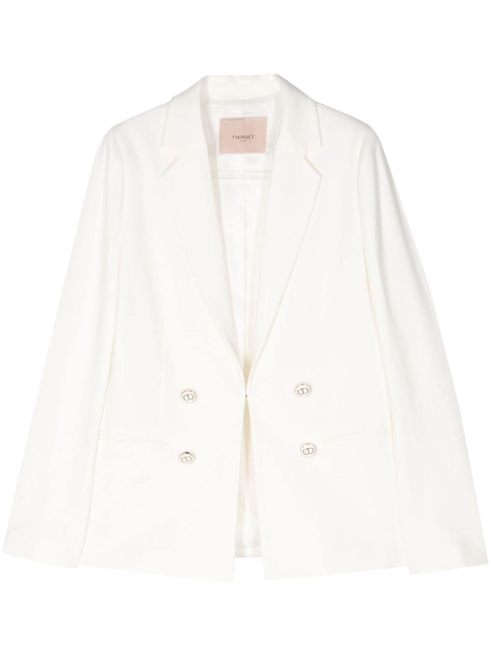 TWINSET Blazer mit gravierten Logo-Knöpfen - Nude von TWINSET