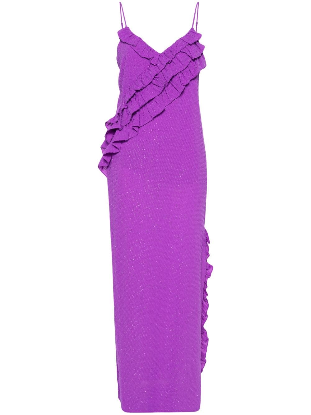 TWINSET Maxikleid mit Rüschen - Violett von TWINSET