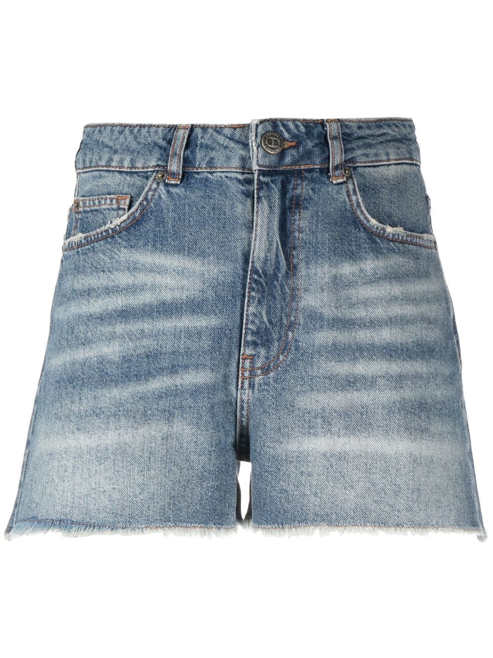 TWINSET Jeans-Shorts mit Stone-Wash-Effekt - Blau von TWINSET