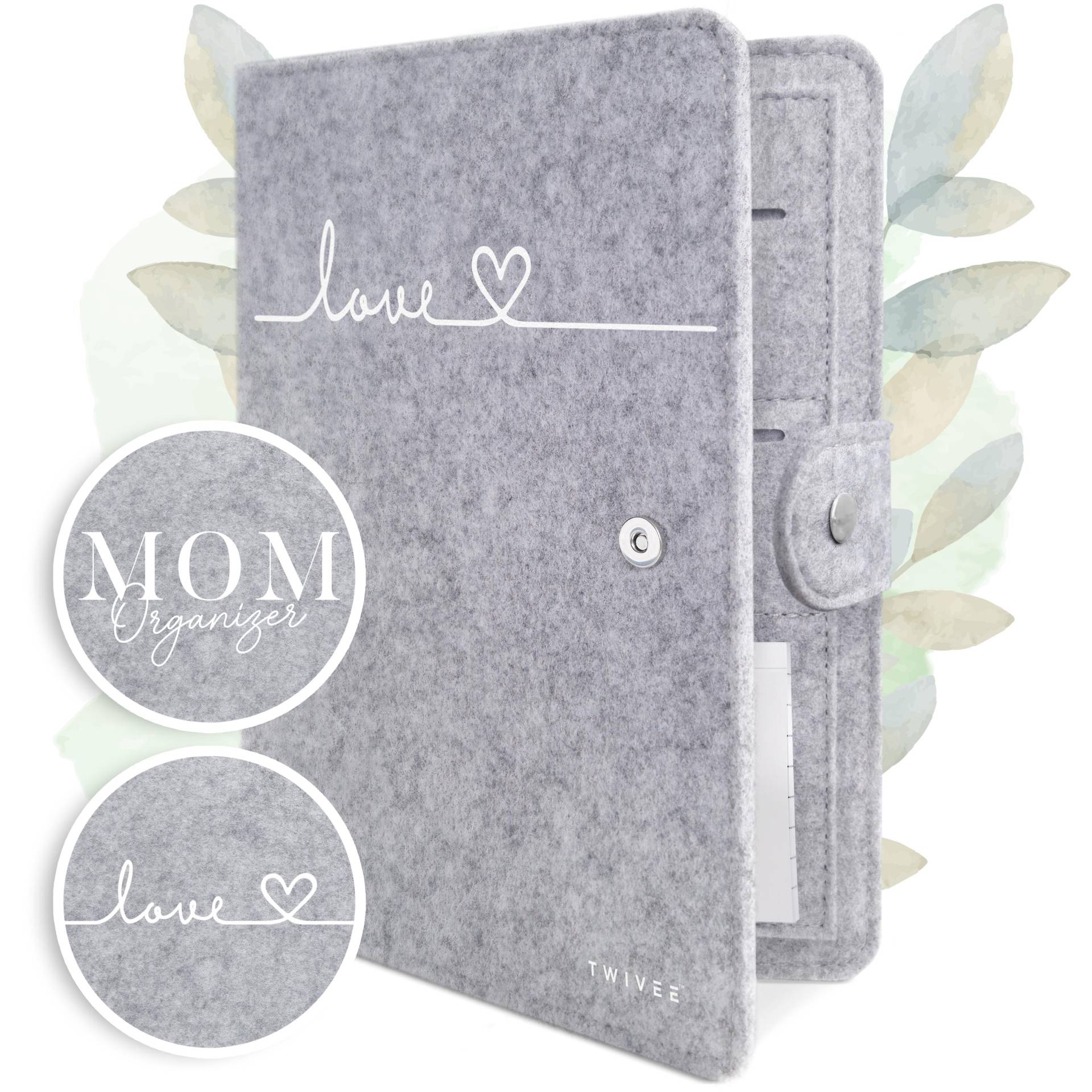 Twivee - Mutterpasshülle Organizer Mit Magnetverschluss Deutscher Mutterpass Mutter-Kind-Pass Inkl. Notizblock Filz Twivee - Mutterpasshülle Organizer Mit Magnetverschluss Deutscher Mutterpass Mutter-Kind-Pass Inkl. Notizblock Filz von TWIVEE