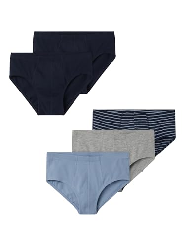 TWO SOON Jungen Slips 5er-Pack – Bequeme Kinder Unterhosen aus Baumwolle, Elastischer Bund, Größen 98–164, Klassische Jungen Unterwäsche von TWO SOON