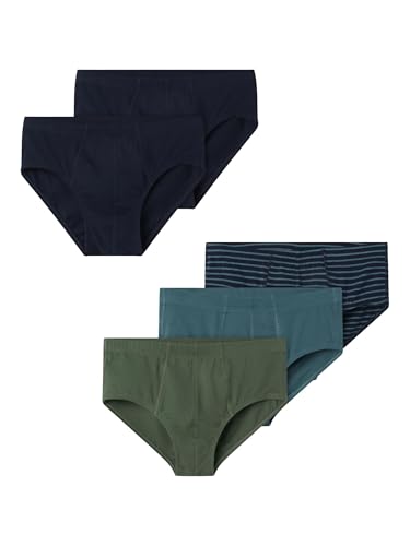 TWO SOON Jungen Slips 5er-Pack – Bequeme Kinder Unterhosen aus Baumwolle, Elastischer Bund, Größen 98–164, Klassische Jungen Unterwäsche von TWO SOON