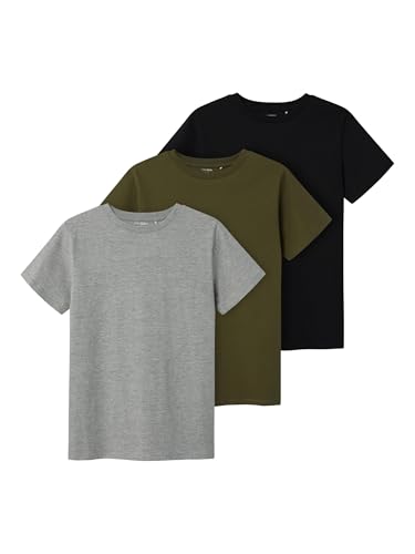 TWO SOON 3er-Pack Jungen T-Shirts Kurzarm – Bequeme Kinder T-Shirts aus 100% Baumwolle, Einfarbige Basics für Alltag & Freizeit von TWO SOON