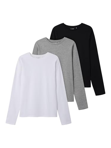 TWO SOON 3er-Pack Langarmshirt Jungen - Baumwolle Longsleeve T-Shirts für Kinder von TWO SOON