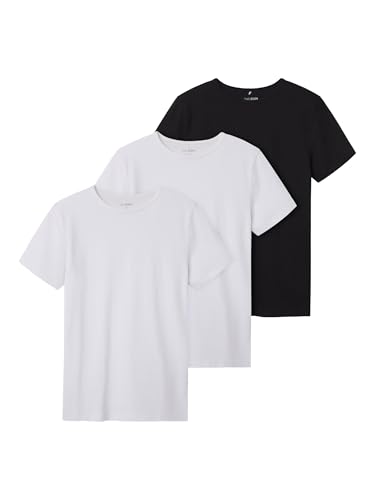 TWO SOON Jungen T-Shirt 3er-Pack – Einfarbige Basics aus Baumwolle, Kurzarm Shirts Kinder für Alltag, Freizeit & Schule, Größen 98–164 von TWO SOON