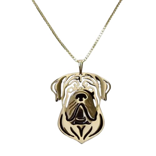 TWOMEM Halskette Anhänger Frauen Schmuck Hund Halsketten Weibliche Englisch Mastiff Anhänger Halsketten Geburtstag Party Geschenk von TWOMEM