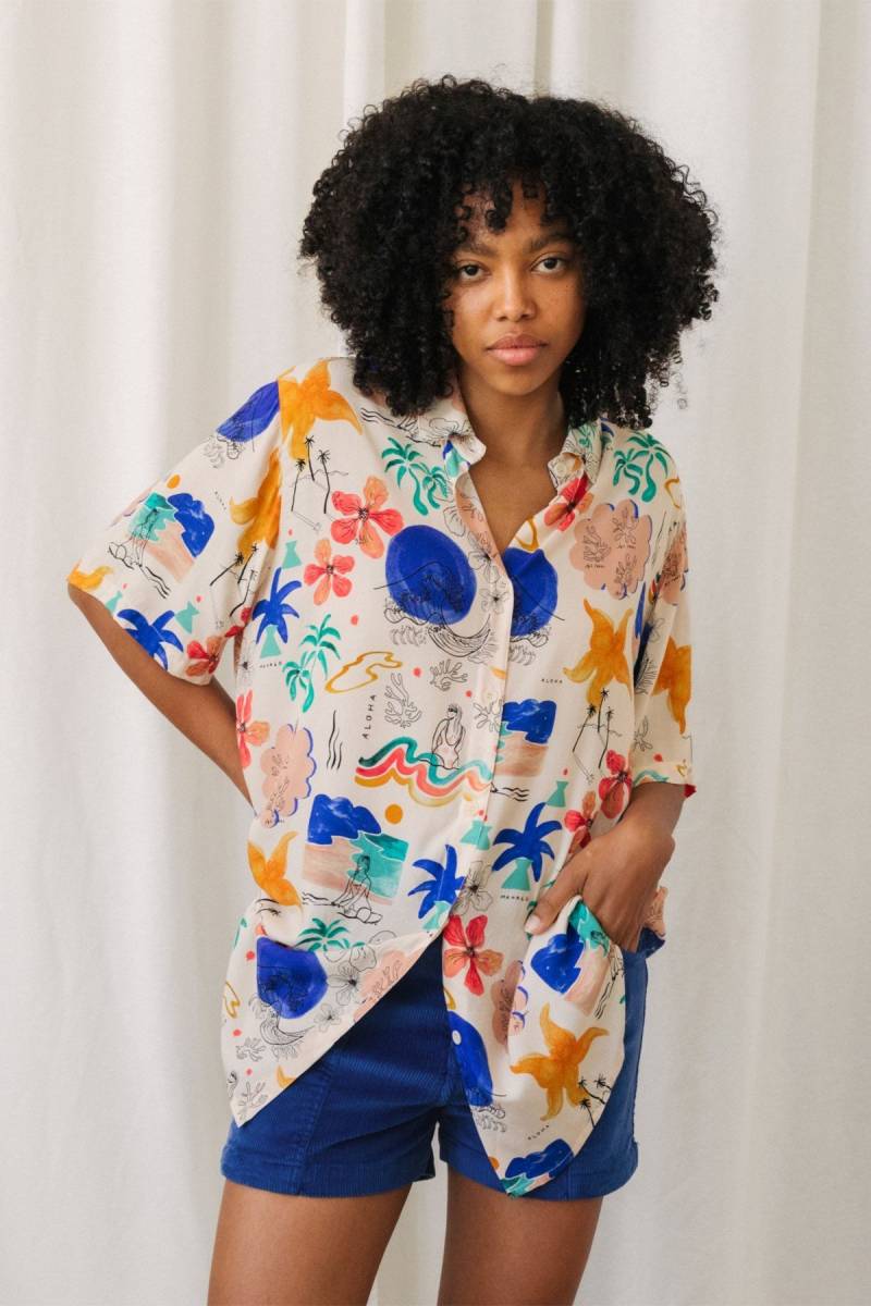 Bluse Oversized Stora Herro Off White von TWOTHIRDS