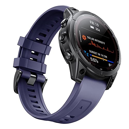 TWRQA 26 x 22 mm Silikon-Uhrenarmband für Garmin Fenix 6X 7X 7 6 Pro 5 5X Epix Smart Watch Easyfit Armband, 22 mm, Achat von TWRQA