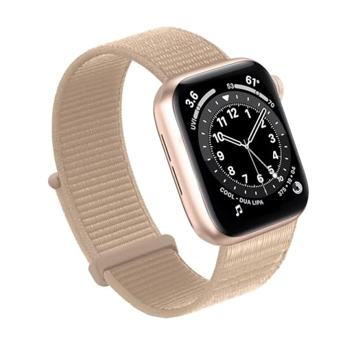 TWRQA Für Apple Watch Band 49MM 45MM 44MM 42MM 41MM 40MM 38MM, Frauen Männer Sport Nylon Loop Strap Für IWatch Serie Ultra 8 7 6 5 4 3 2 1 SE(Walnut,38/40/41mm) von TWRQA