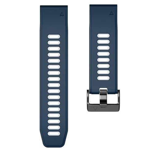TWRQA Für Fenix ​​7S Uhrenarmband/Fenix ​​6S Uhrenarmband 20 mm Silikon-Uhrenarmbänder Ersatz für Fenix ​​5S/Fenix ​​6S Pro/Fenix ​​7S Pro Uhrenarmbänder(Dark Blue-White) von TWRQA