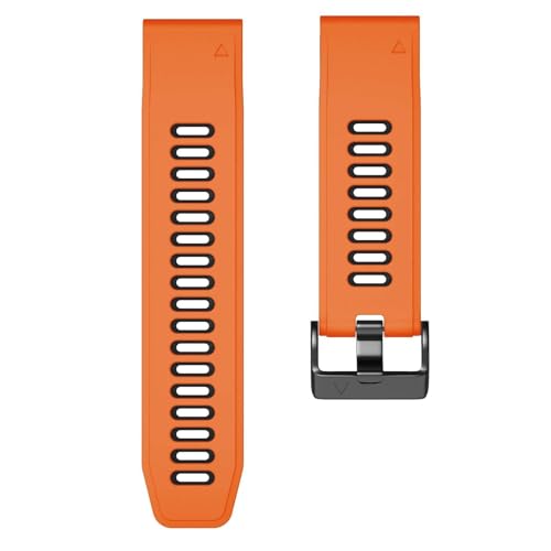 TWRQA Für Fenix ​​7S Uhrenarmband/Fenix ​​6S Uhrenarmband 20 mm Silikon-Uhrenarmbänder Ersatz für Fenix ​​5S/Fenix ​​6S Pro/Fenix ​​7S Pro Uhrenarmbänder(Orange-Black) von TWRQA
