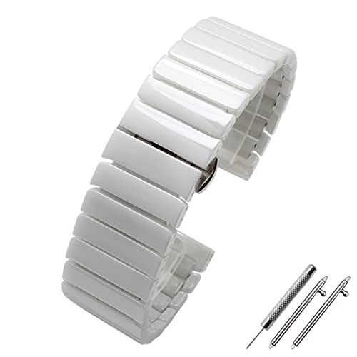 TWRQA Smartwatch-Armband, 20 mm, 22 mm, Keramik-Armband für Samsung Gear S2, S3, S4, Ersatzband für Huawei Watch 2 Pro GT2 Magic Bands, 22 mm, Achat von TWRQA