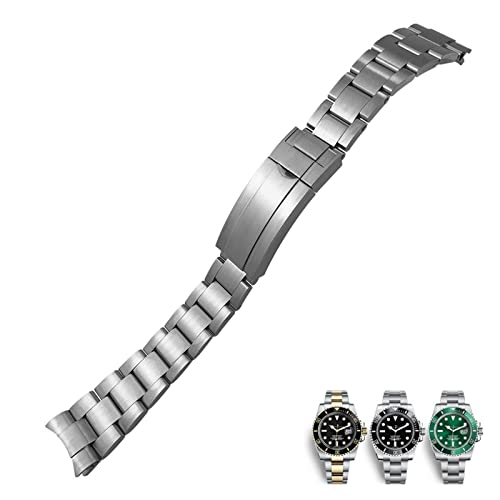 TWRQA Uhrenarmband für Rolex Submariner Oysterflex GMT 20 mm, 904L Edelstahl, Gleitklappschnalle, Uhrenarmband, 20 mm, Achat von TWRQA