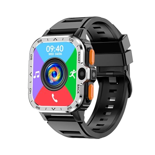 TWRQA Valdus PGD Android Smart Watch Men GPS 16G/64G ROM Storage HD Dual Camera NFC 2G 4G SIM -KART(Silver) von TWRQA
